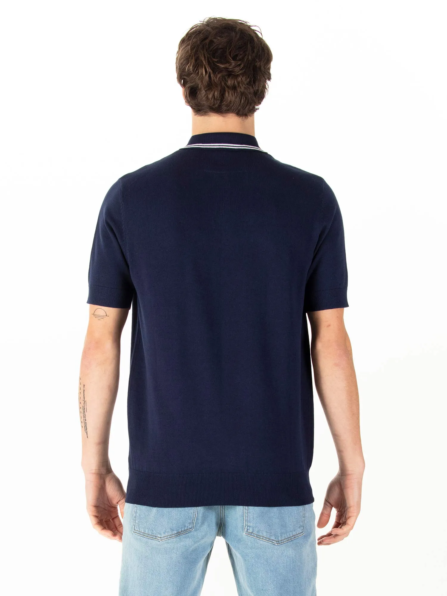 SEBACO KNITTED ZIP POLO sold by Luke 1977 product image thumbnail 4