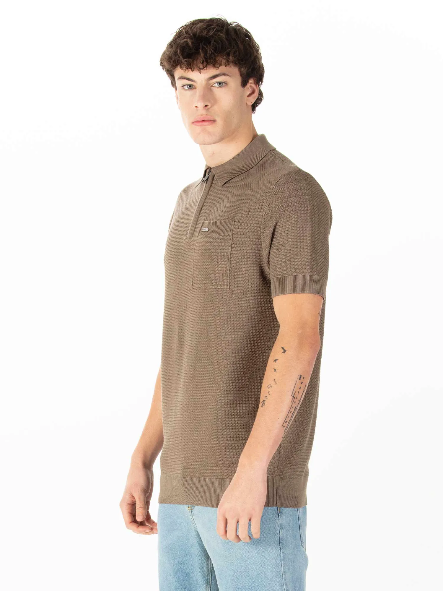 SWELL KNITTED ZIP POLO sold by Luke 1977 product image thumbnail 3