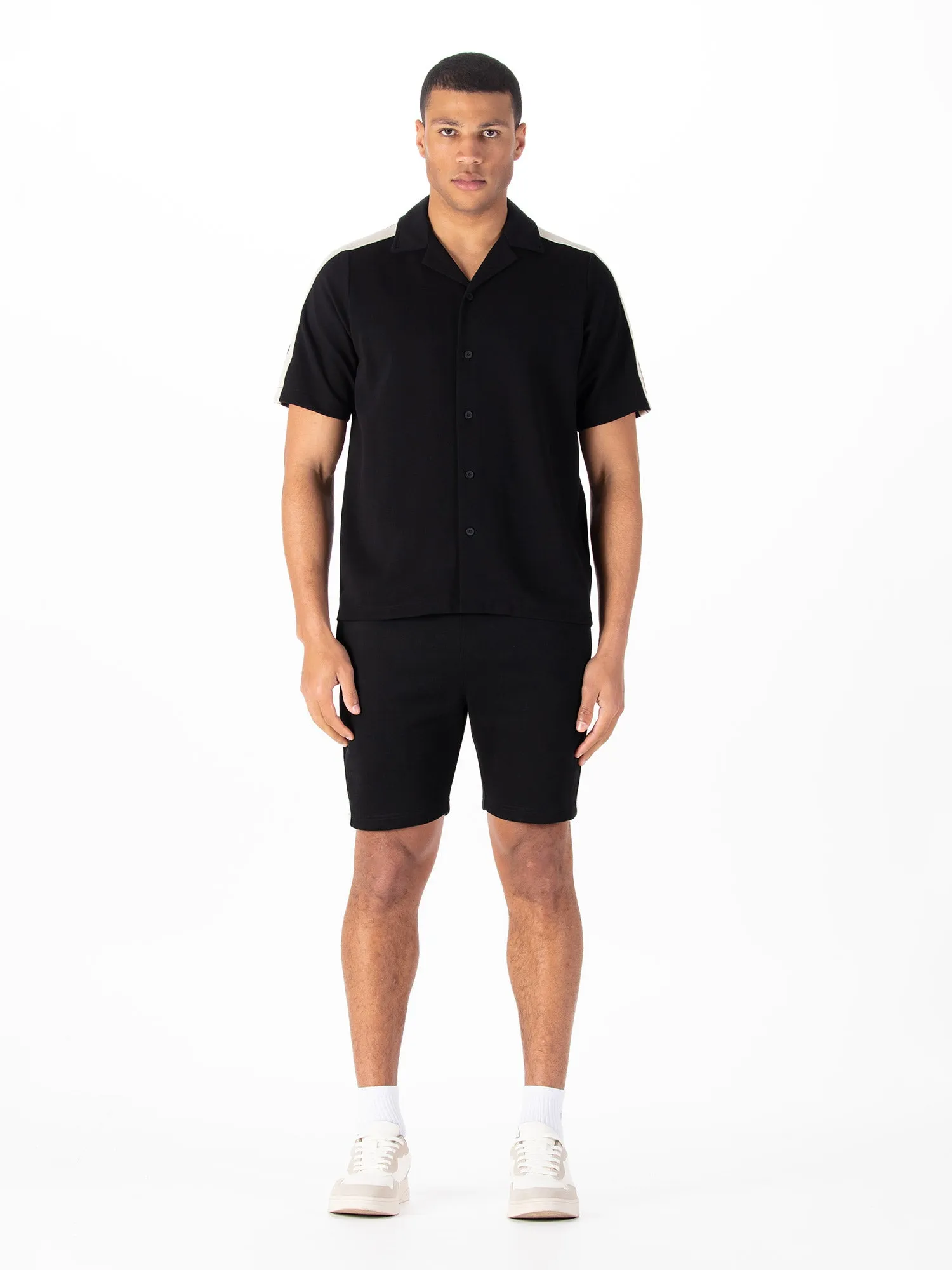 PEKING TAPE DETAIL SHORT SET sold by Luke 1977