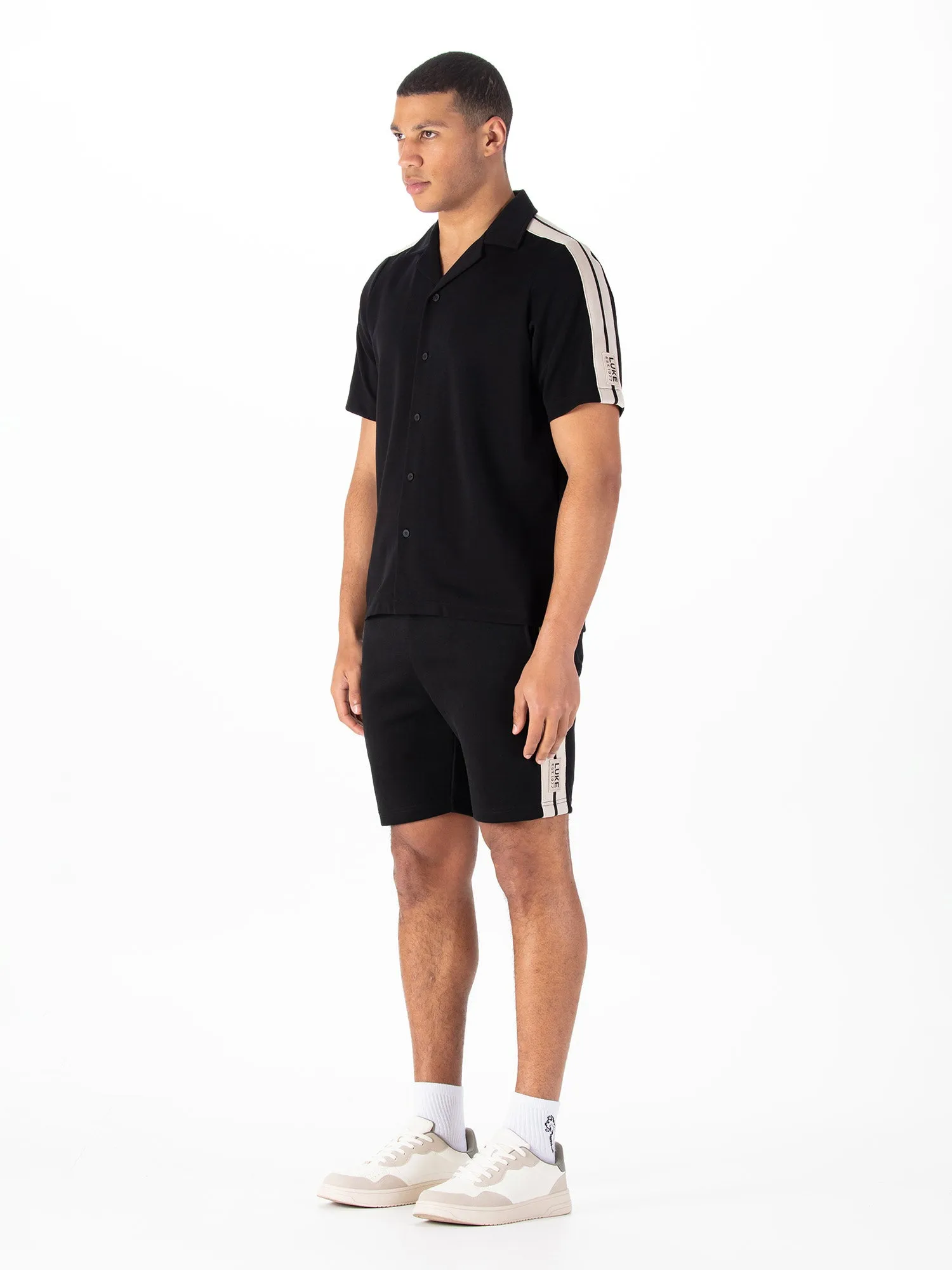 PEKING TAPE DETAIL SHORT SET sold by Luke 1977 product image thumbnail 2