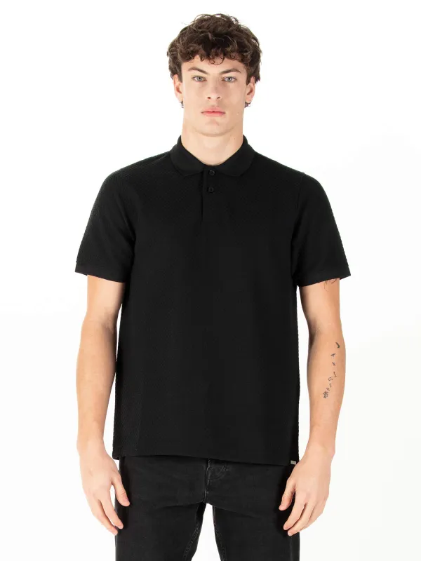 IZALCO WAFFLE JACQUARD TEXTURED POLO sold by Luke 1977