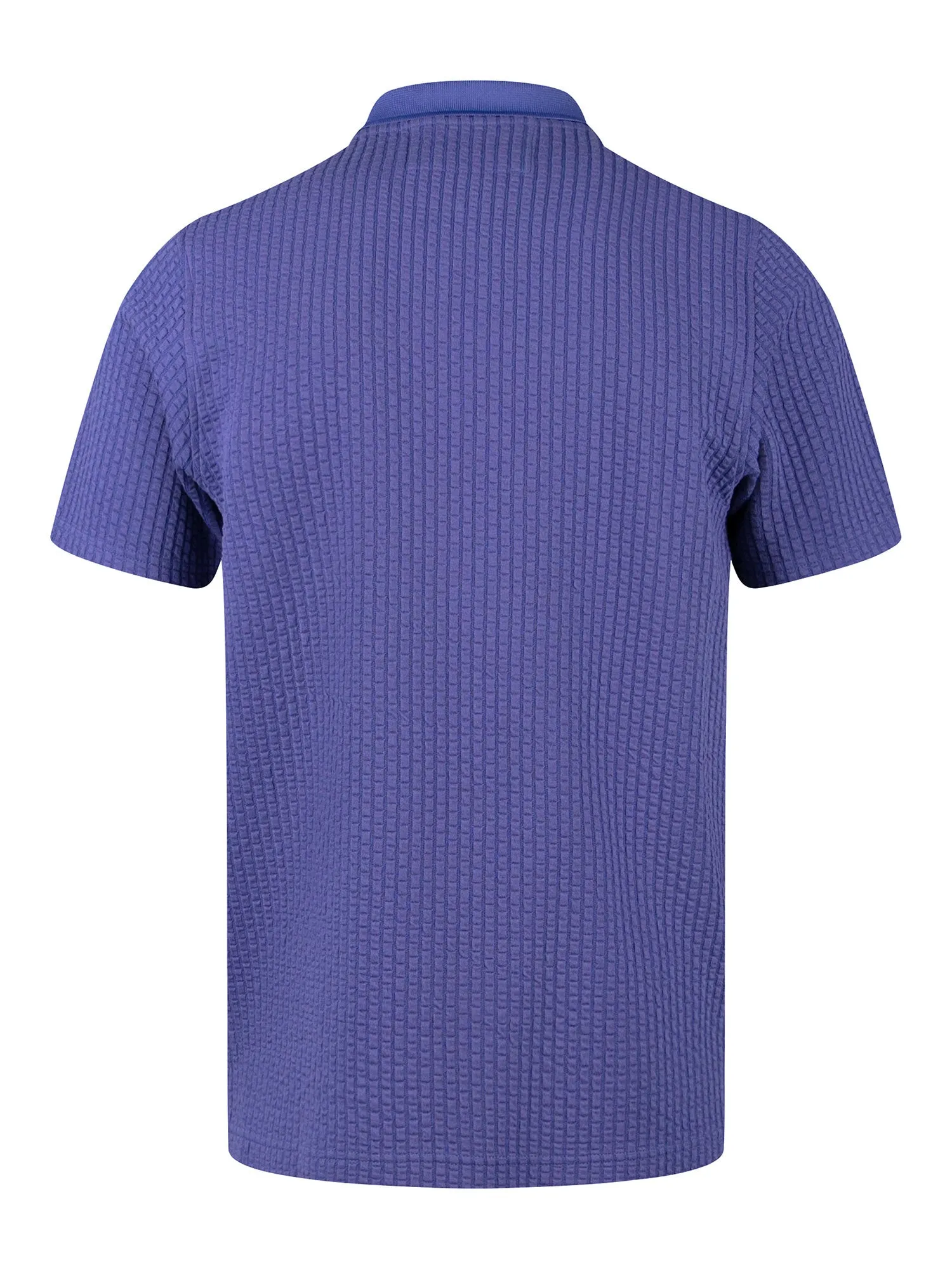 WAFFLE ON JACQUARD TEXTURED ZIP POLO sold by Luke 1977 product image thumbnail 5