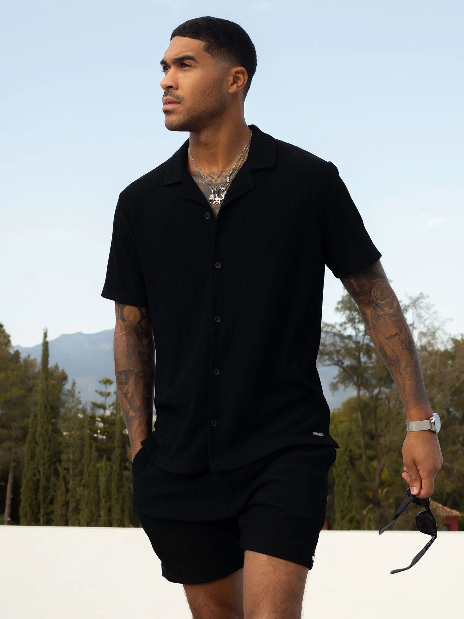 GWITHIAN RIBBED TEXTURED SHORT SLEEVE SHIRT sold by Luke 1977 product image thumbnail 2