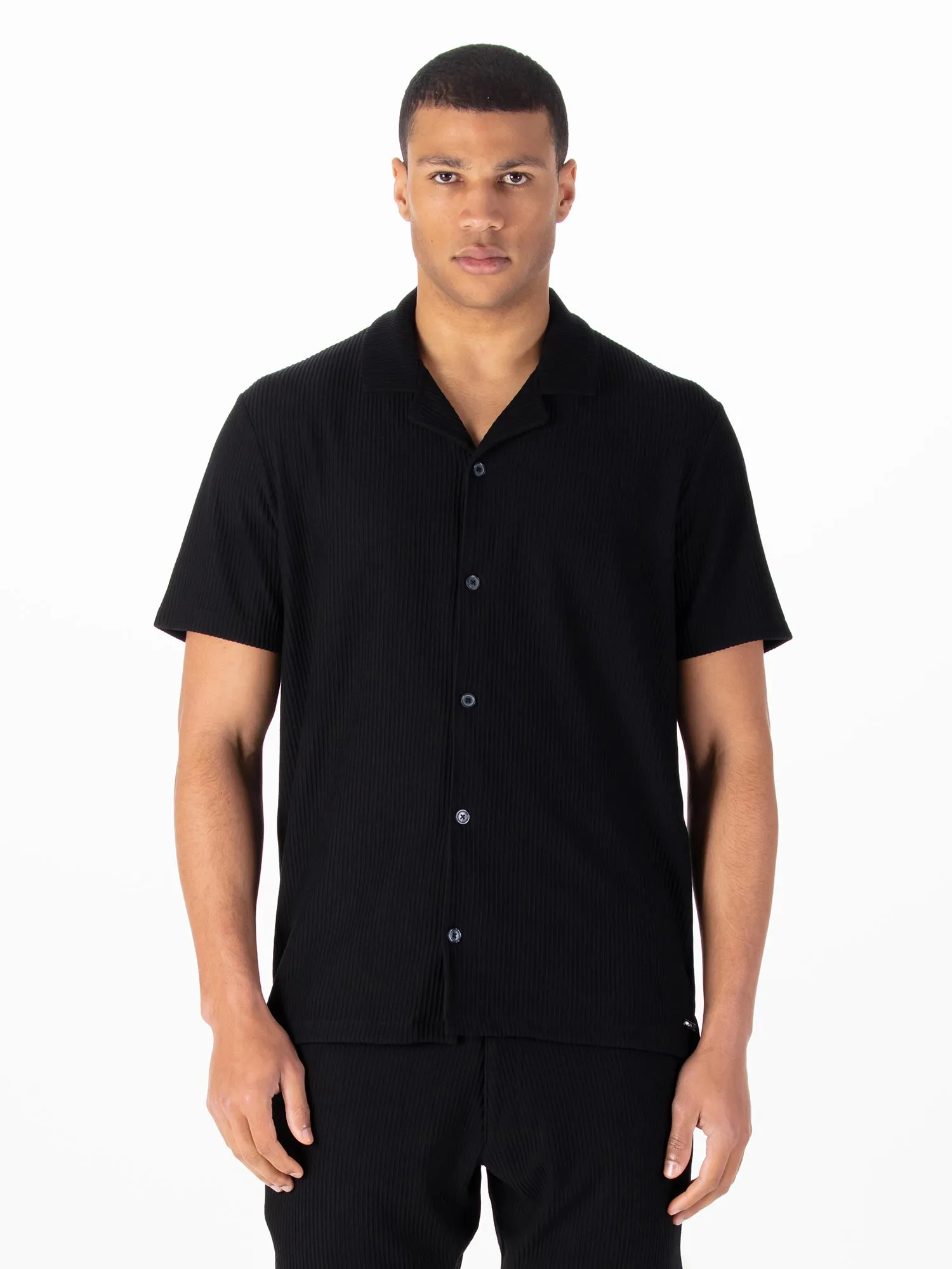 GWITHIAN RIBBED TEXTURED SHORT SLEEVE SHIRT sold by Luke 1977