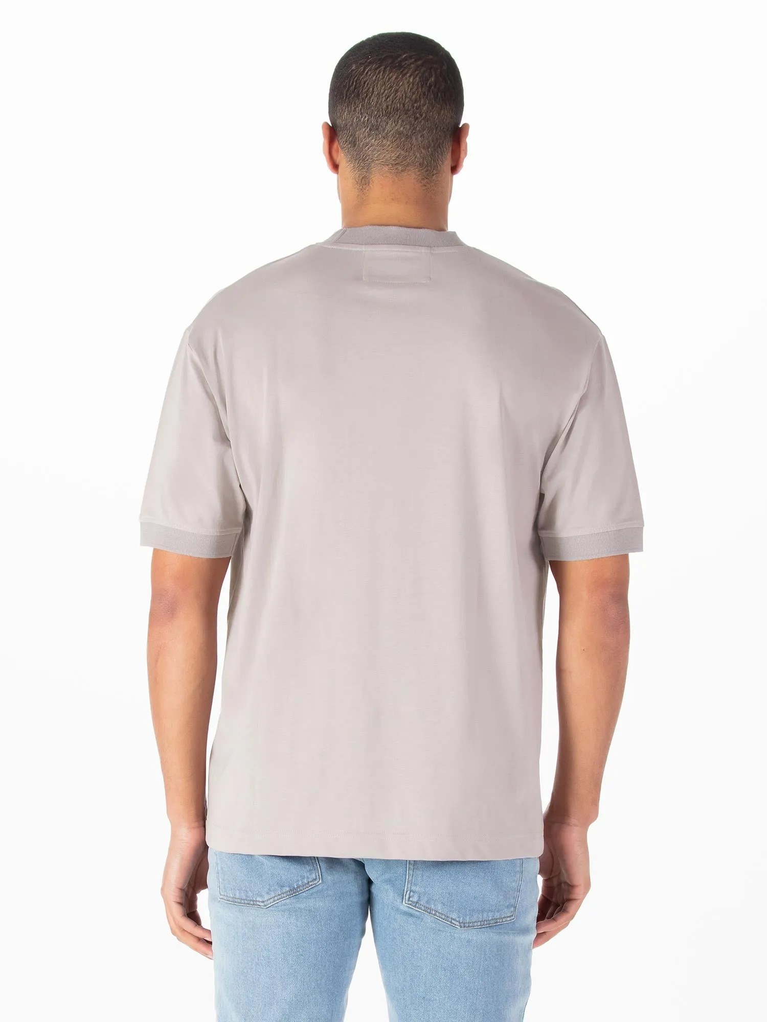 Watergate Pima Cotton Crew Neck T-Shirt - Grey sold by Luke 1977 product image thumbnail 4