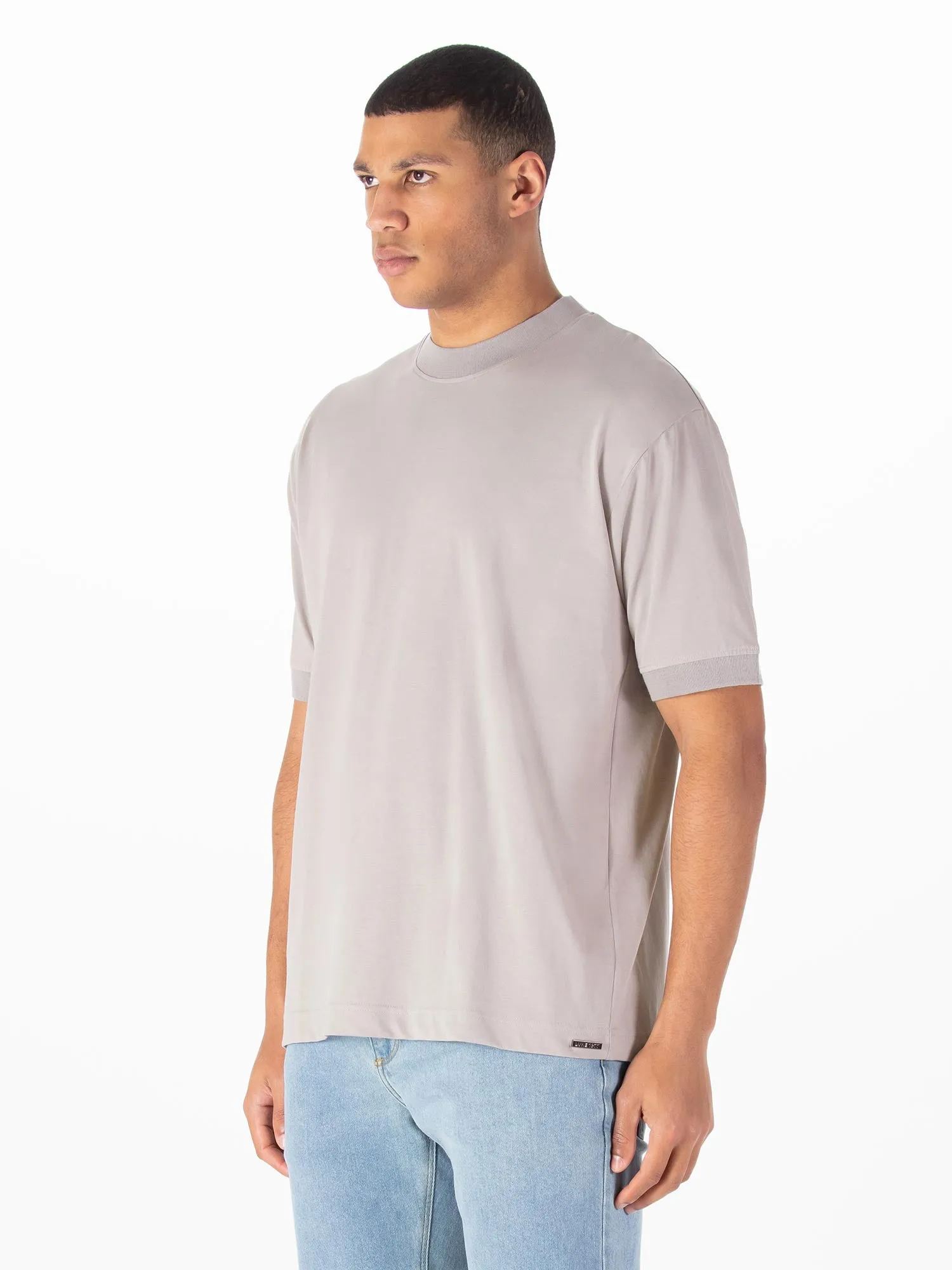 Watergate Pima Cotton Crew Neck T-Shirt - Grey sold by Luke 1977 product image thumbnail 3