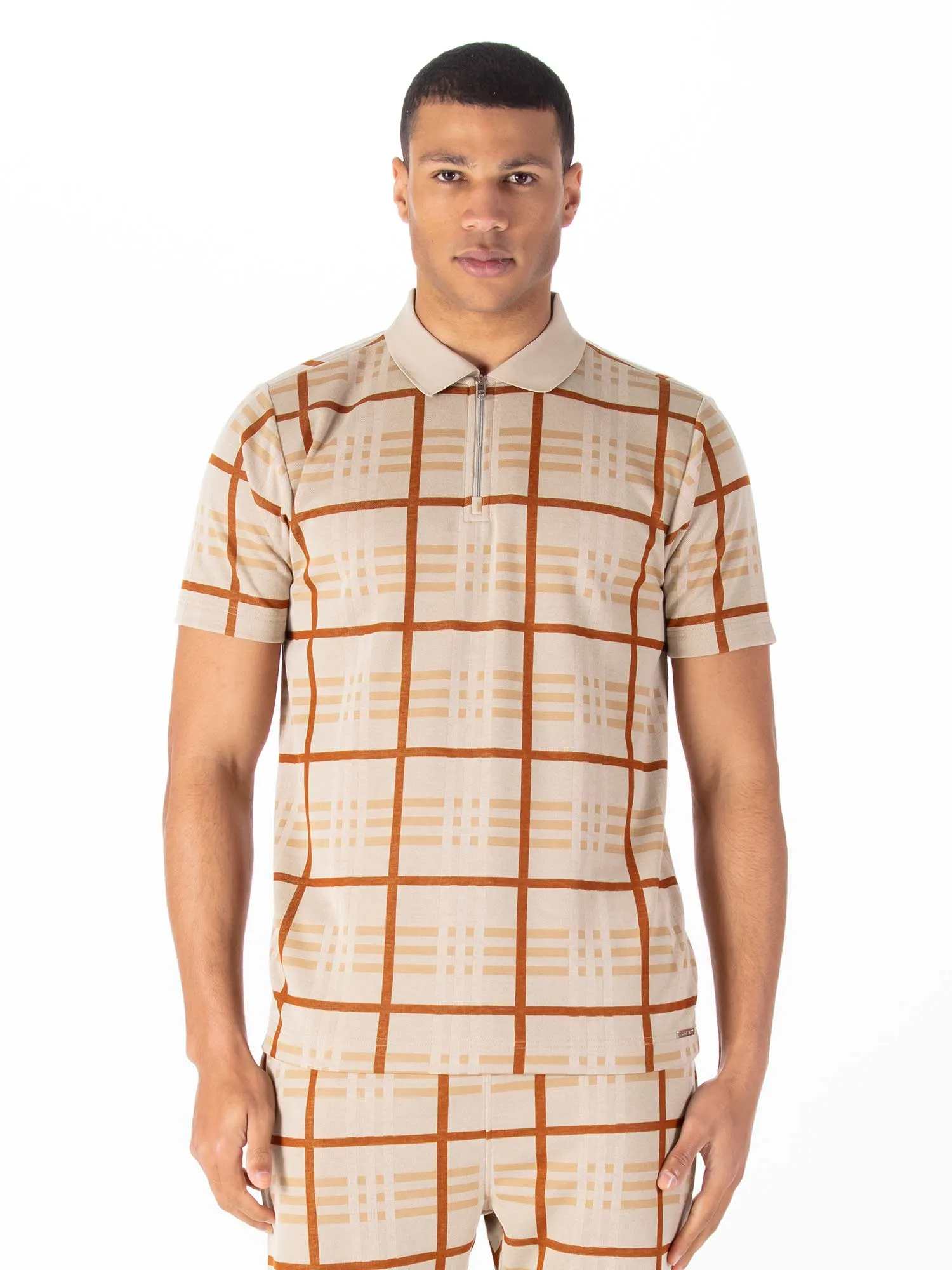 FORT CHECK ZIP POLO sold by Luke 1977