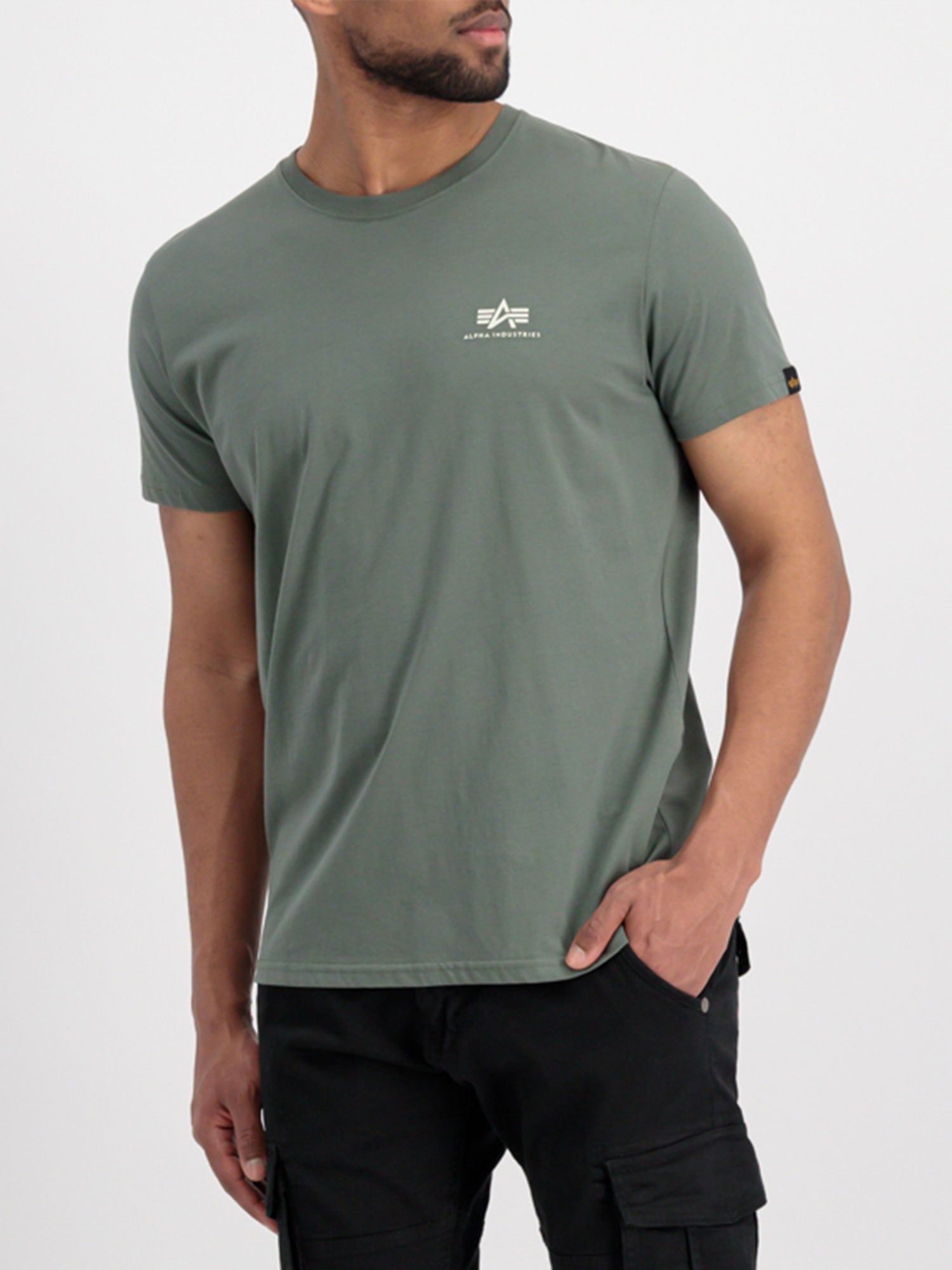 ALPHA INDUSTRIES BASIC T SMALL LOGO T-SHIRT sold by Luke 1977