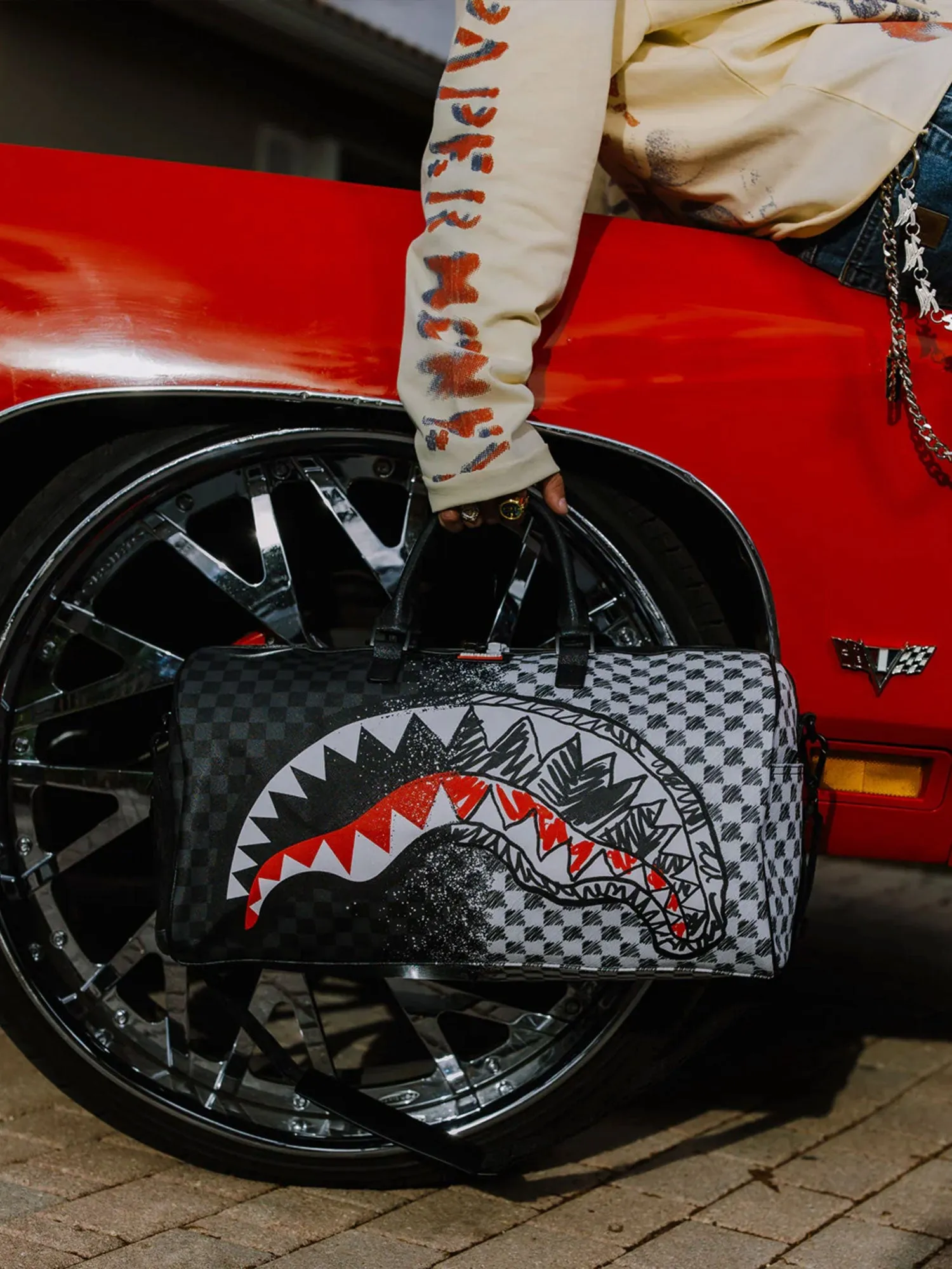 SPRAYGROUND SCRIBBLE DRIBBLE CHECK DUFFLE sold by Luke 1977 product image thumbnail 2