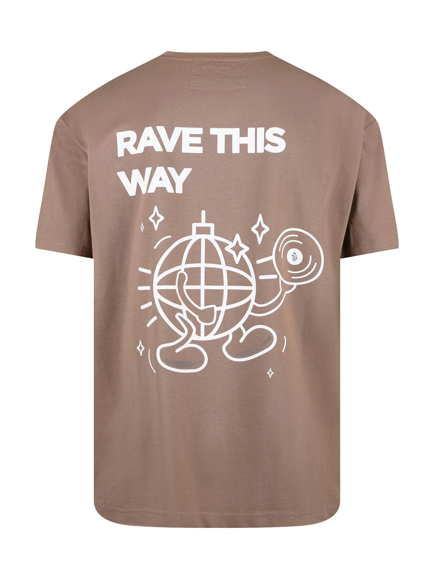 RAVE ON PRINTED T-SHIRT sold by Luke 1977