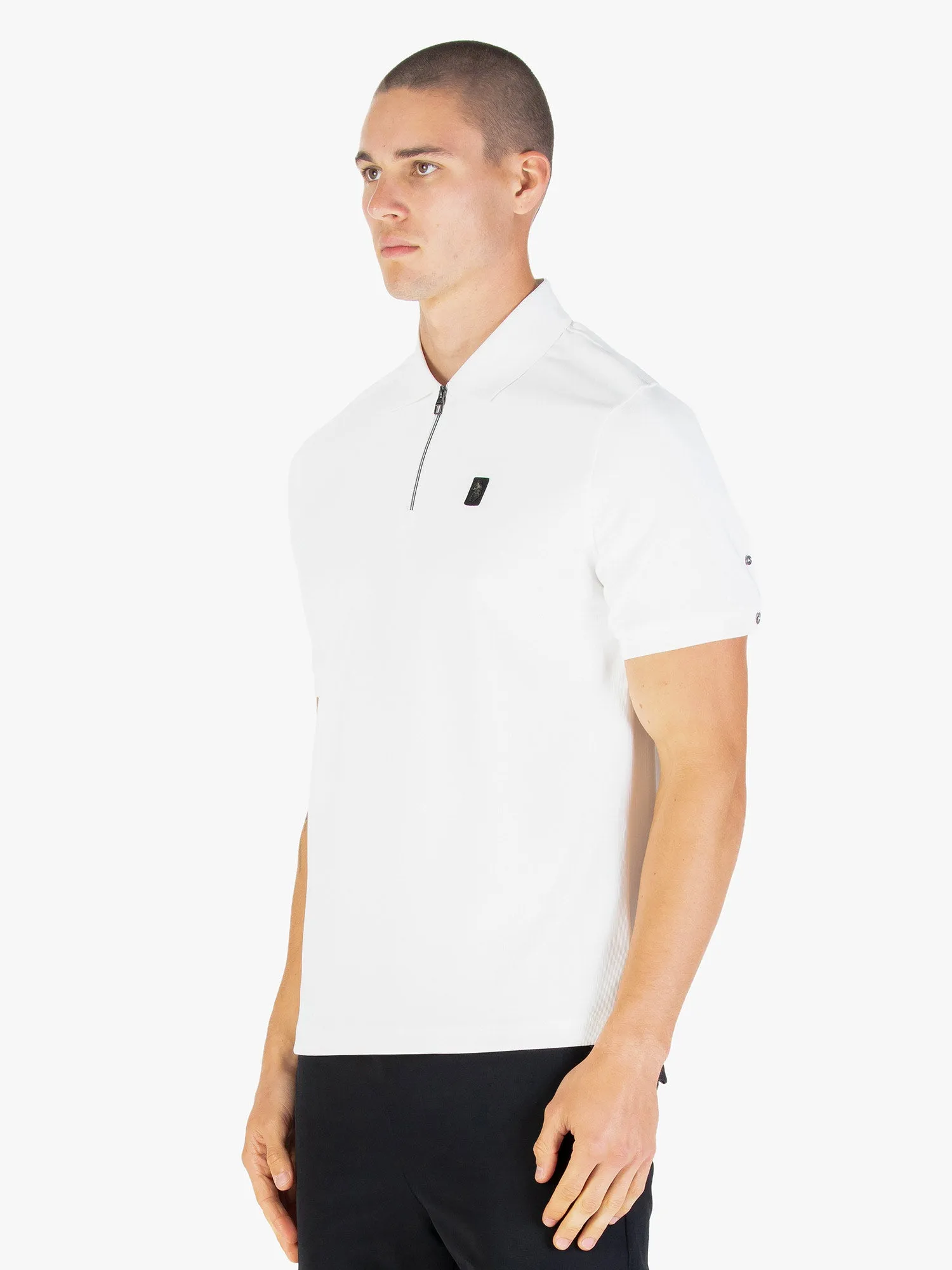 PENRITH ZIP NECK SHORT SLEEVE POLO sold by Luke 1977 product image thumbnail 3