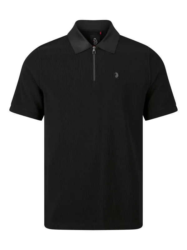 PENRITH ZIP NECK SHORT SLEEVE POLO sold by Luke 1977