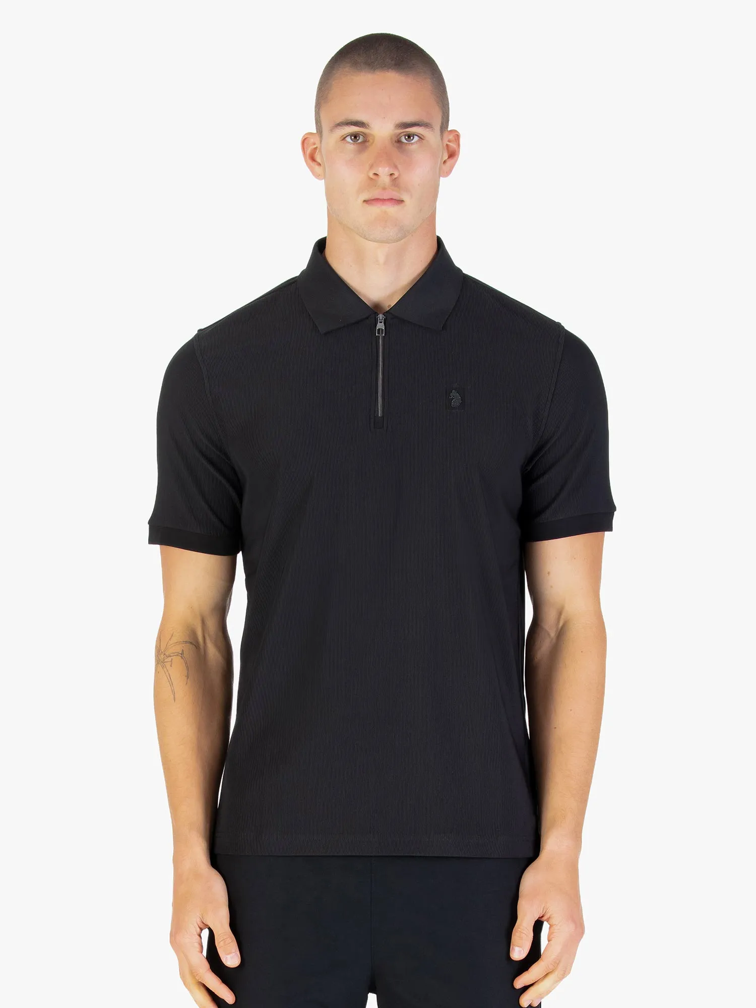 PENRITH ZIP NECK SHORT SLEEVE POLO sold by Luke 1977 product image thumbnail 2