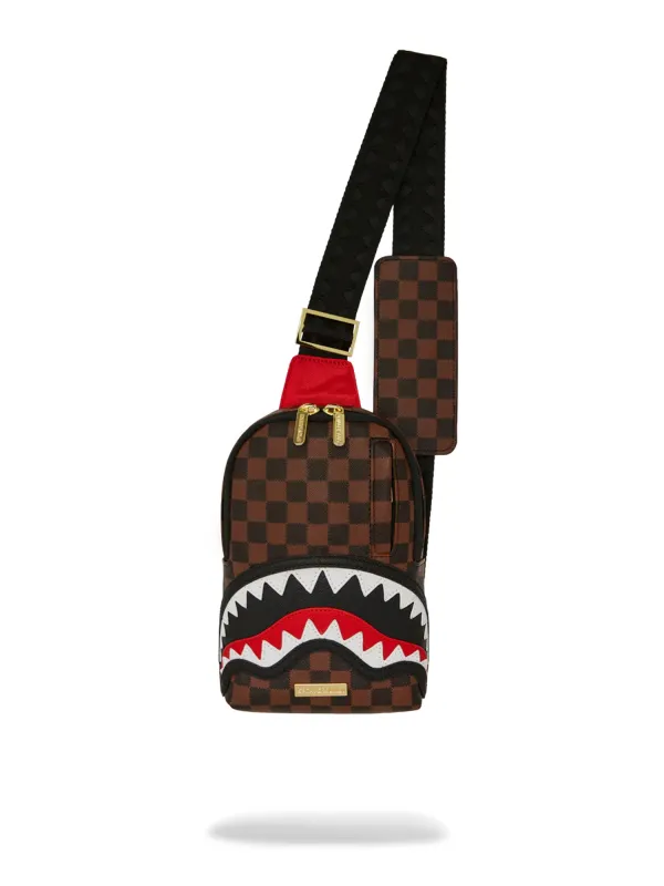 SPRAYGROUND SAWTOOTH SHARKS IN PARIS ONE-STRAP SLING sold by Luke 1977