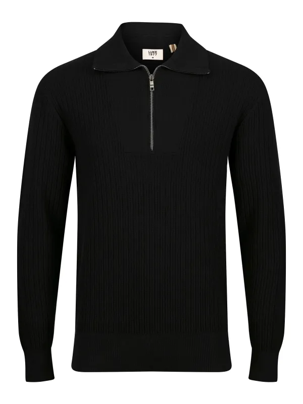 LIFTON QUARTER ZIP KNITTED FUNNEL sold by Luke 1977