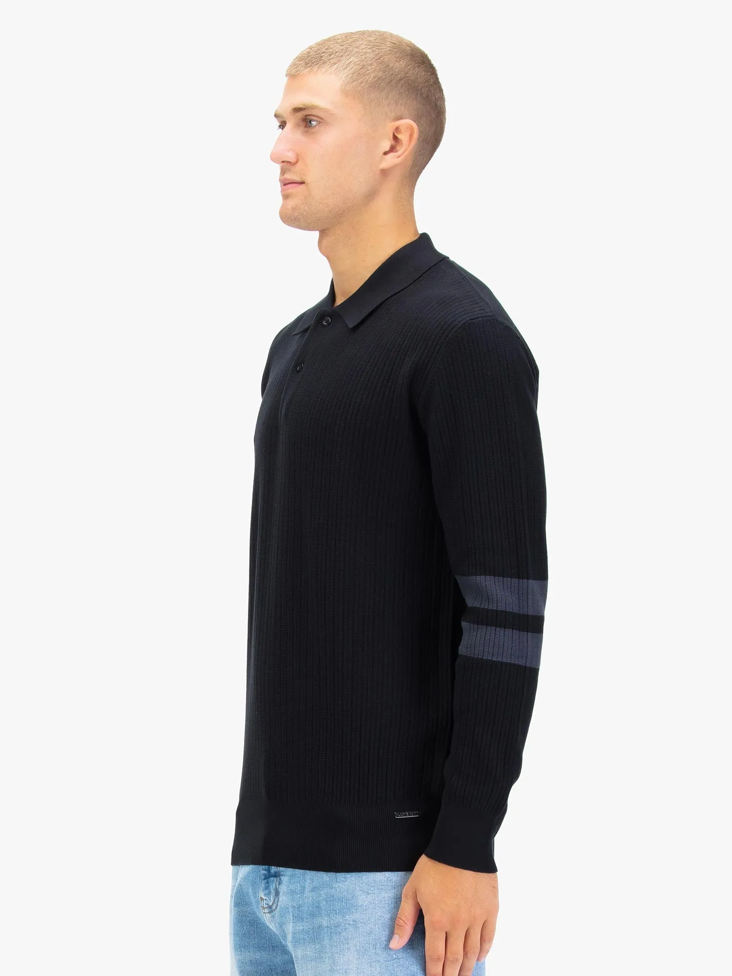 DAWLISH LONG SLEEVE KNITTED POLO sold by Luke 1977 product image thumbnail 3