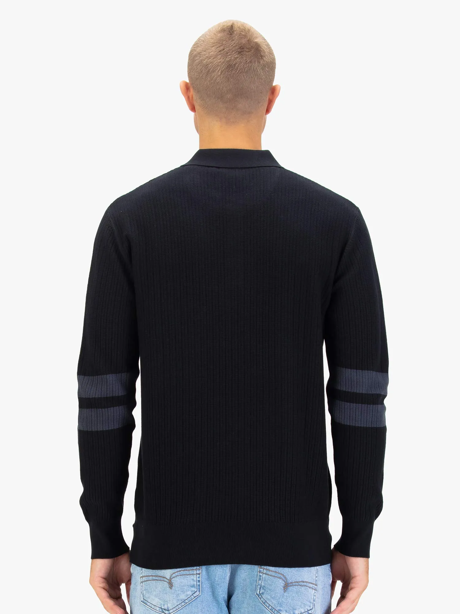 DAWLISH LONG SLEEVE KNITTED POLO sold by Luke 1977 product image thumbnail 4