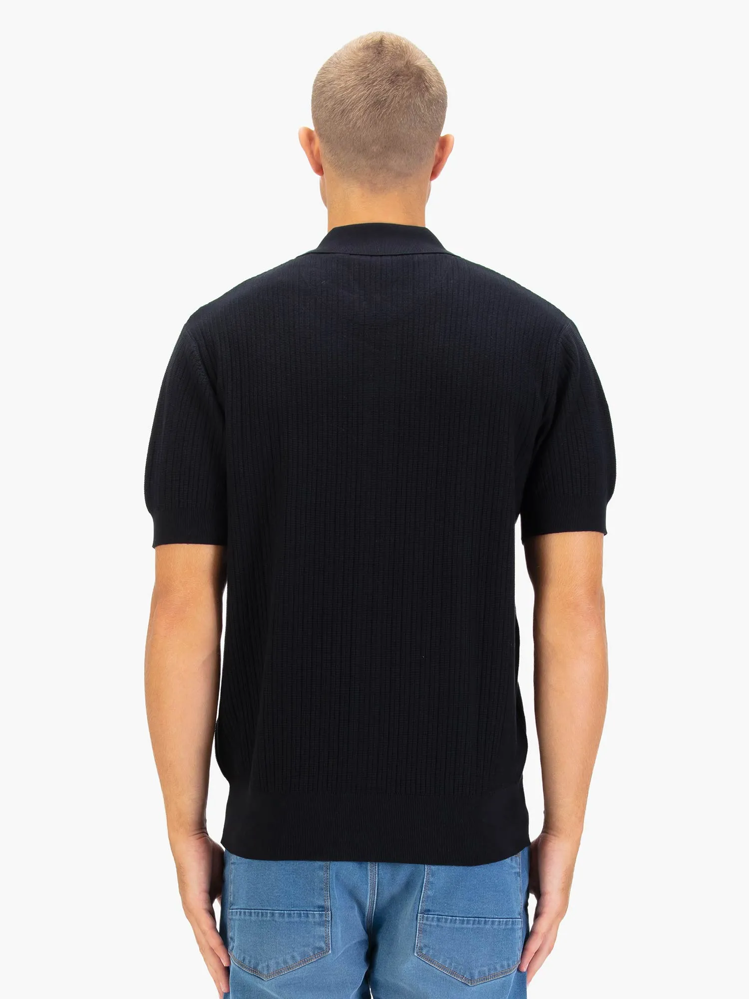DALWOOD BUTTON THROUGH KNITTED POLO sold by Luke 1977 product image thumbnail 3