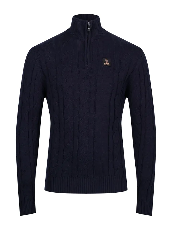 MERTON 1/4 ZIP KNITTED JUMPER sold by Luke 1977