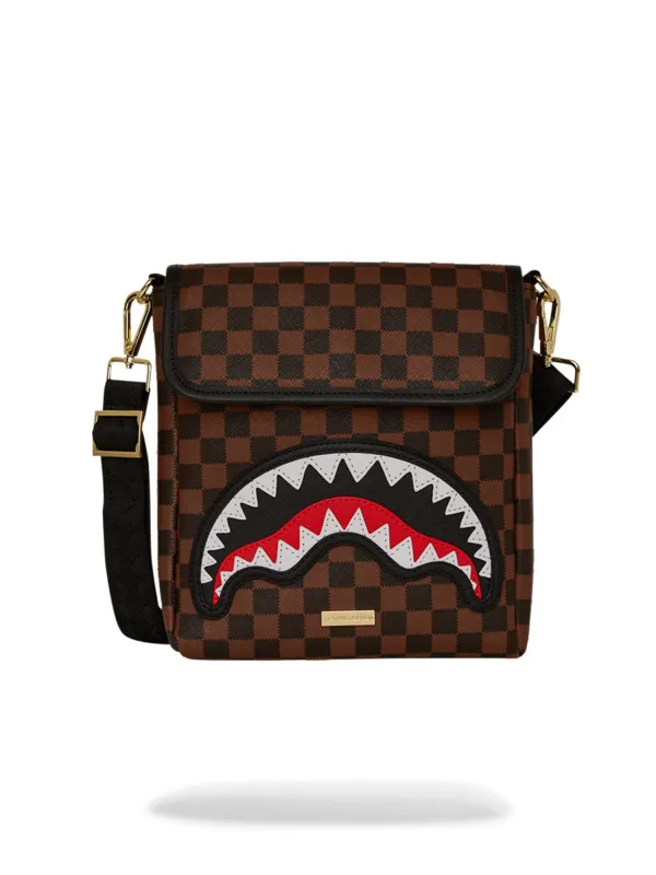 SPRAYGROUND SAWTOOTH SHARKS IN PARIS MESSENGER SLING sold by Luke 1977