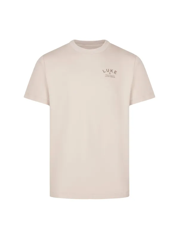 Drayton Relaxed Fit Pima Cotton T-Shirt - Ecru made by Luke 1977