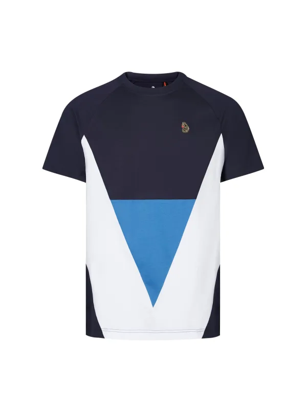 Obliged Chevron Panel Oversized T-Shirt - Navy made by Luke 1977