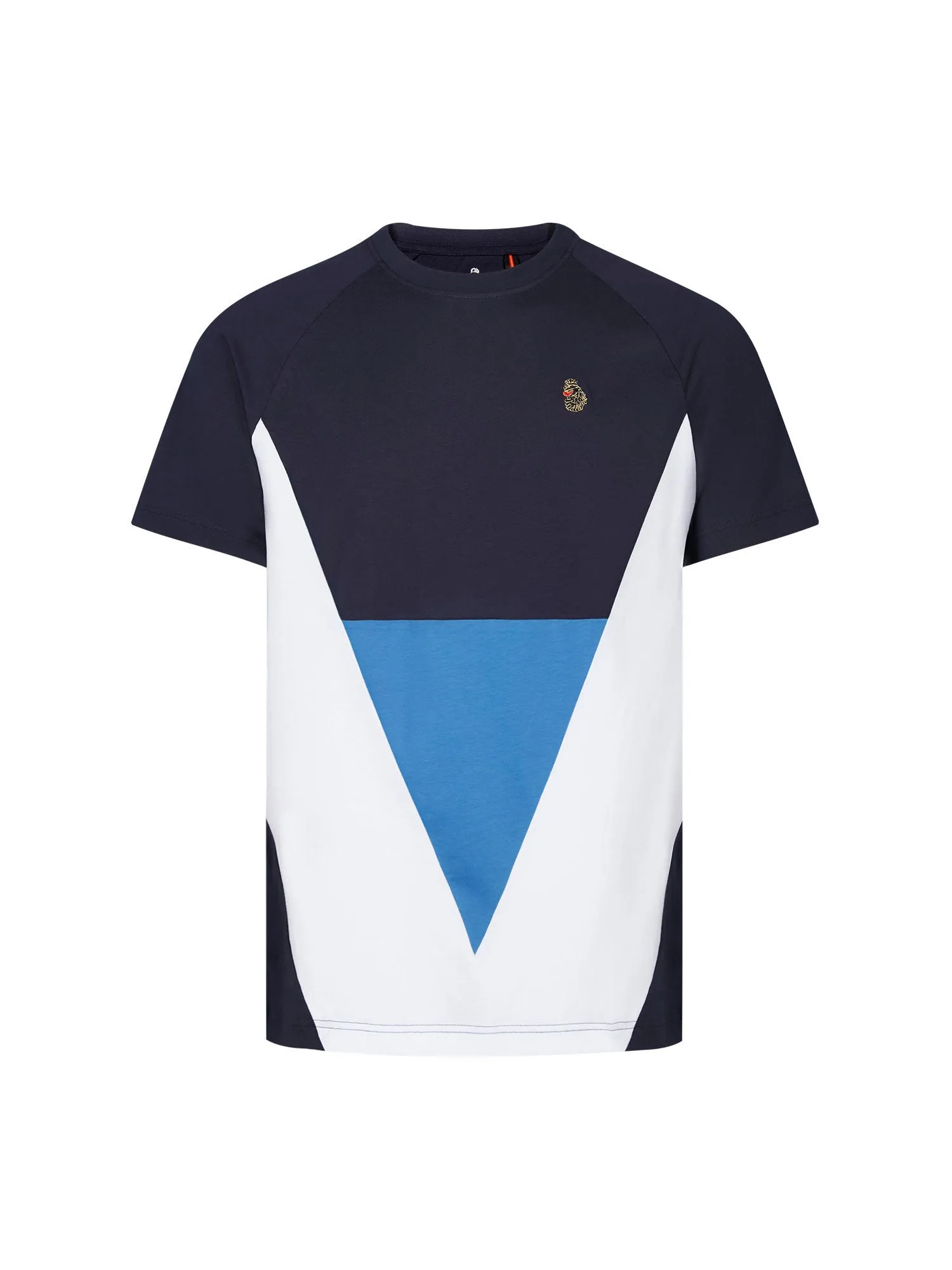 Obliged Chevron Panel Oversized T-Shirt - Navy sold by Luke 1977
