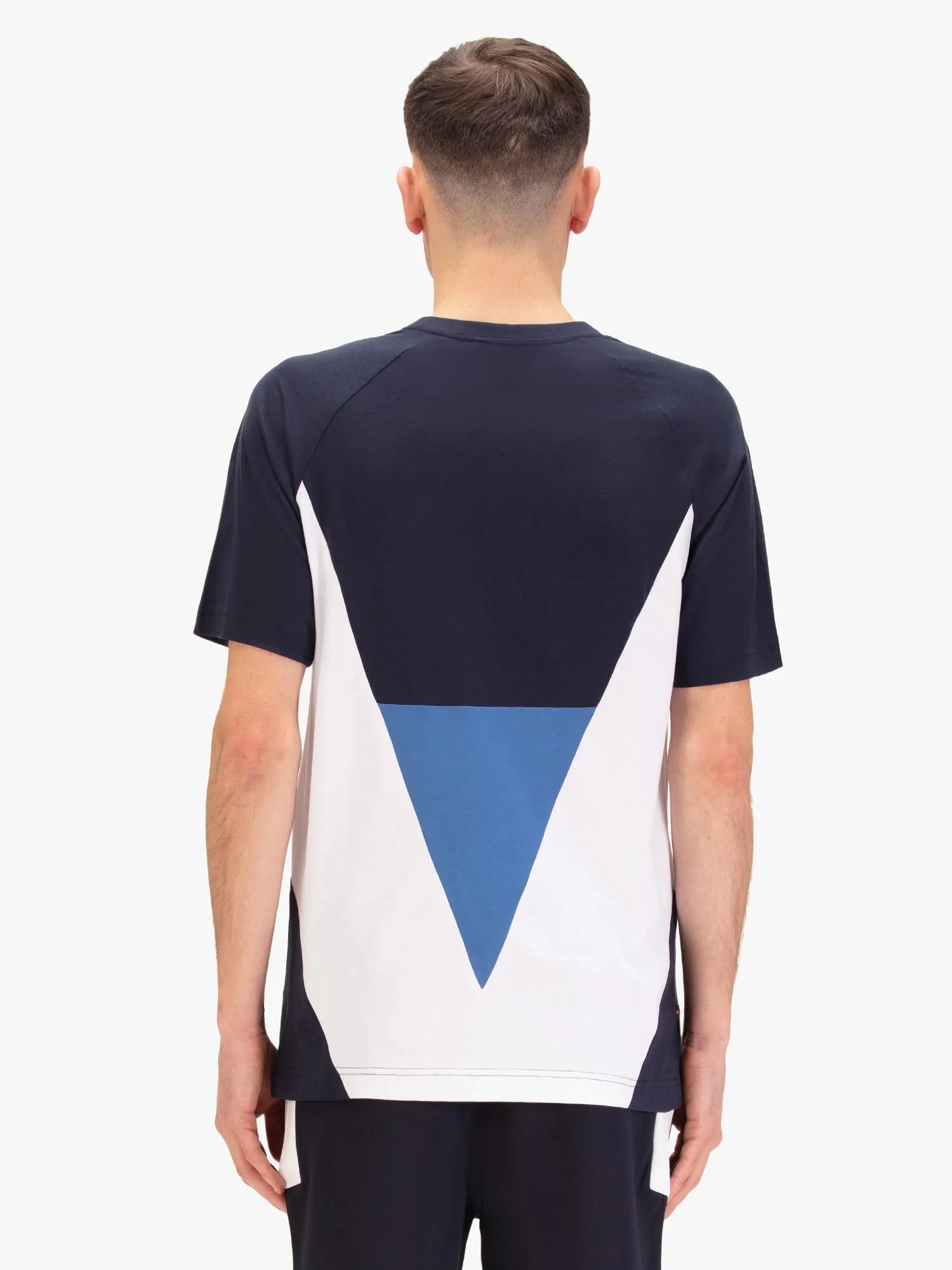 Obliged Chevron Panel Oversized T-Shirt - Navy sold by Luke 1977 product image thumbnail 4