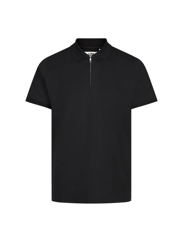 HENRY RIBBED ZIP POLO made by Luke 1977