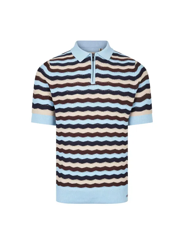 MAUGHOLD TEXTURED KNIT POLO made by Luke 1977