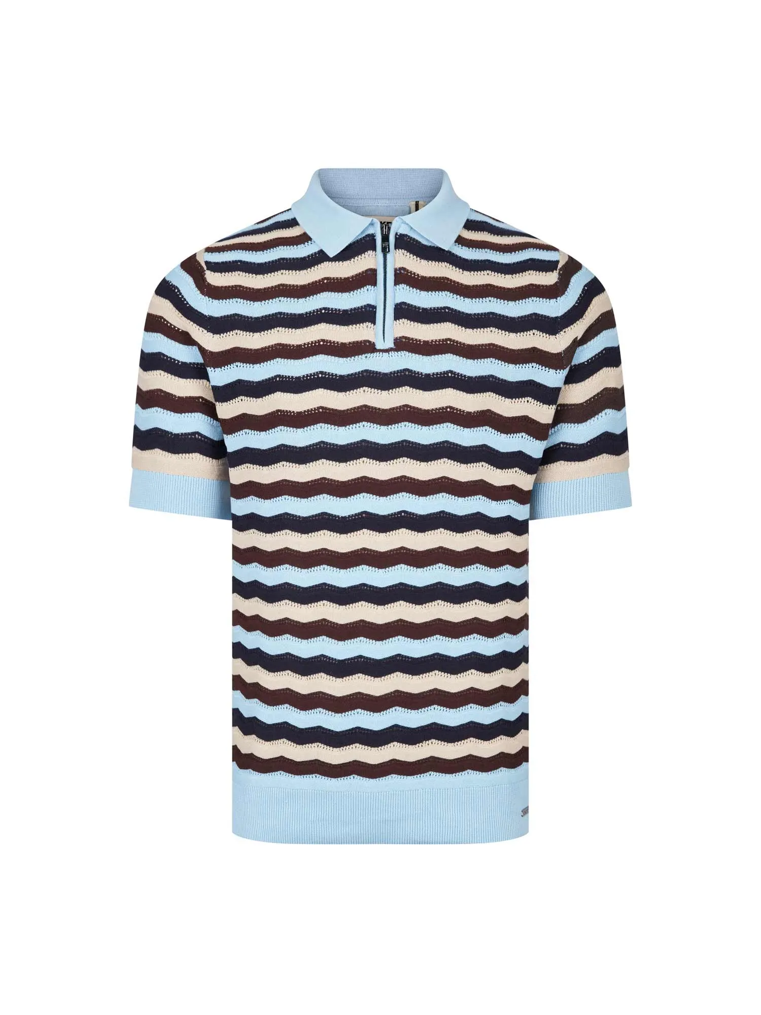 MAUGHOLD TEXTURED KNIT POLO sold by Luke 1977