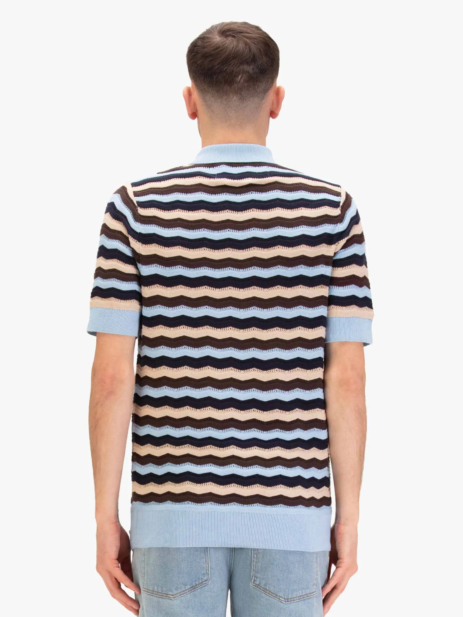 MAUGHOLD TEXTURED KNIT POLO sold by Luke 1977 product image thumbnail 4