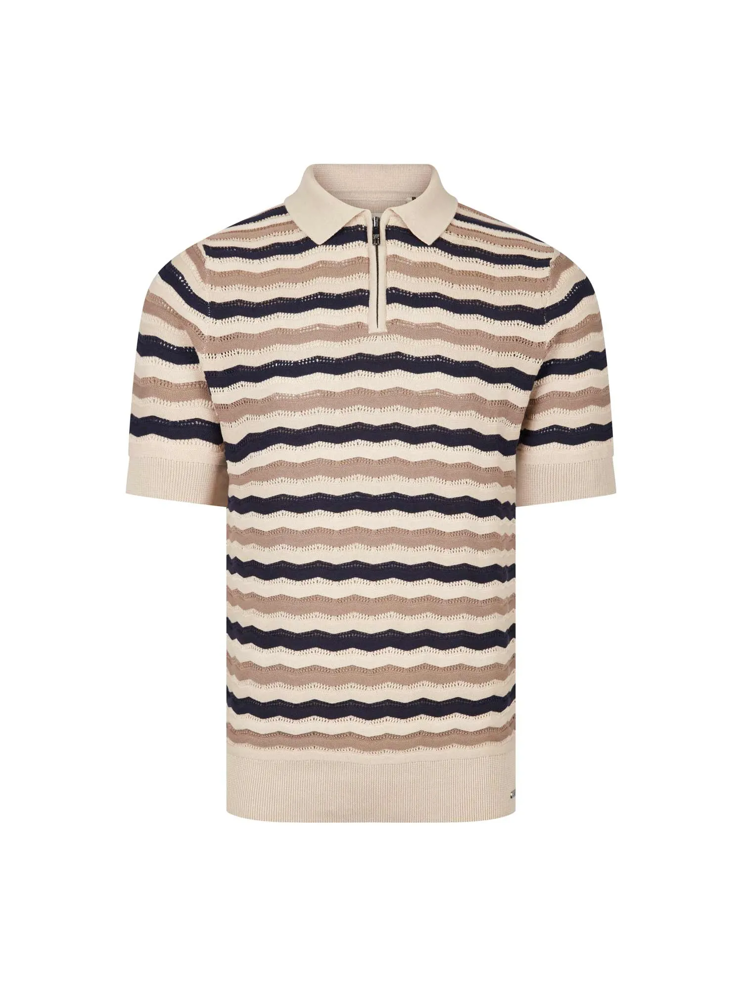 MAUGHOLD TEXTURED KNIT POLO sold by Luke 1977