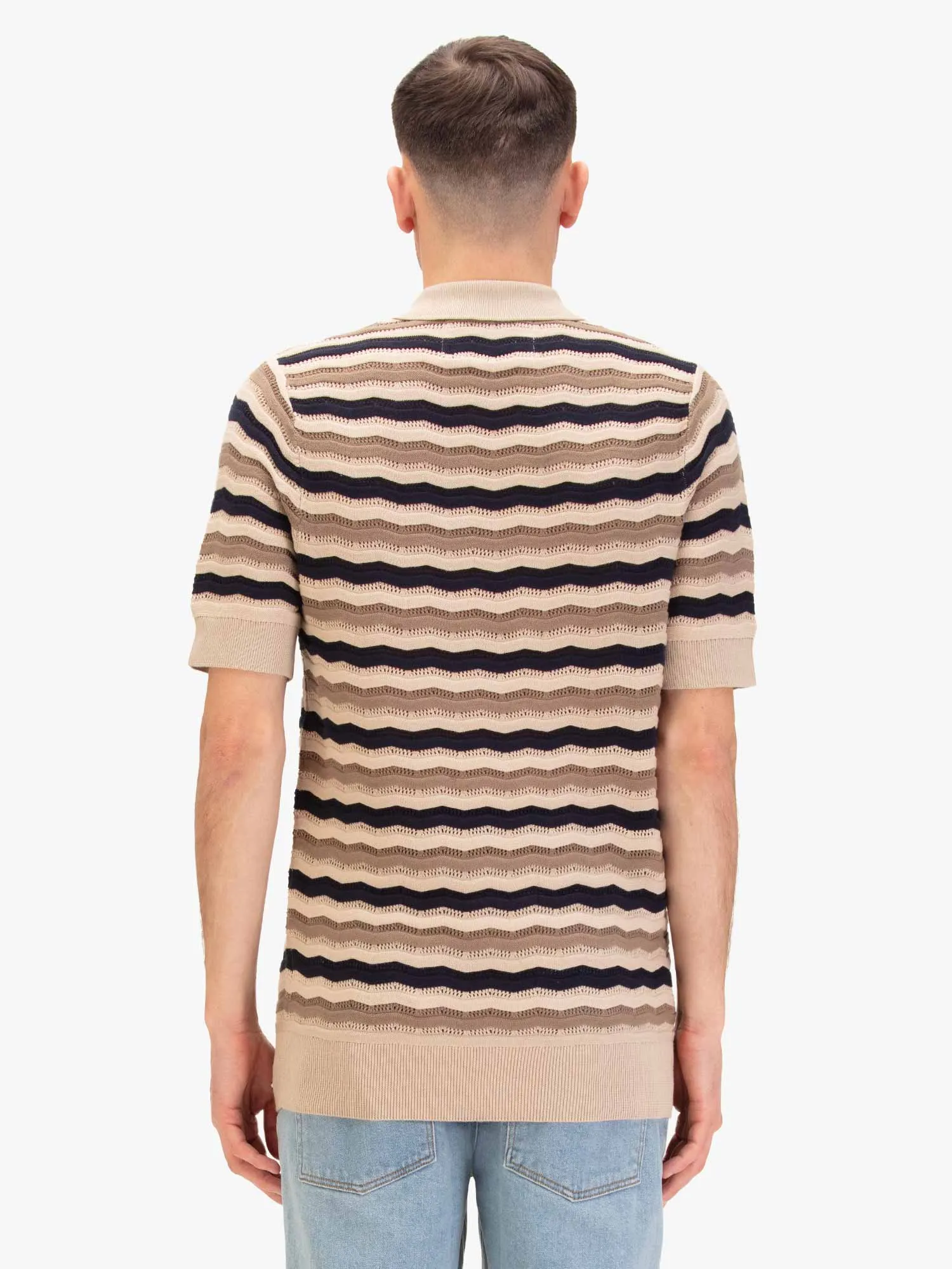 MAUGHOLD TEXTURED KNIT POLO sold by Luke 1977 product image thumbnail 4