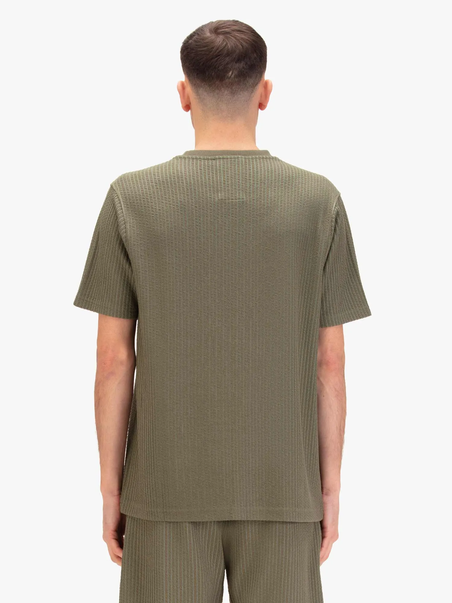 Waffle Down 1000 Jacquard Waffle T-Shirt - Green sold by Luke 1977 product image thumbnail 4