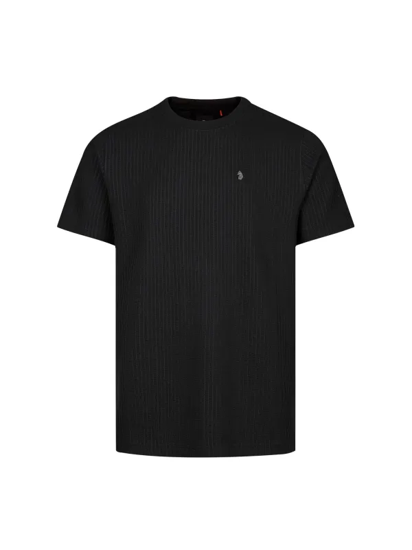Waffle Down 1000 Jacquard Waffle T-Shirt - Black made by Luke 1977