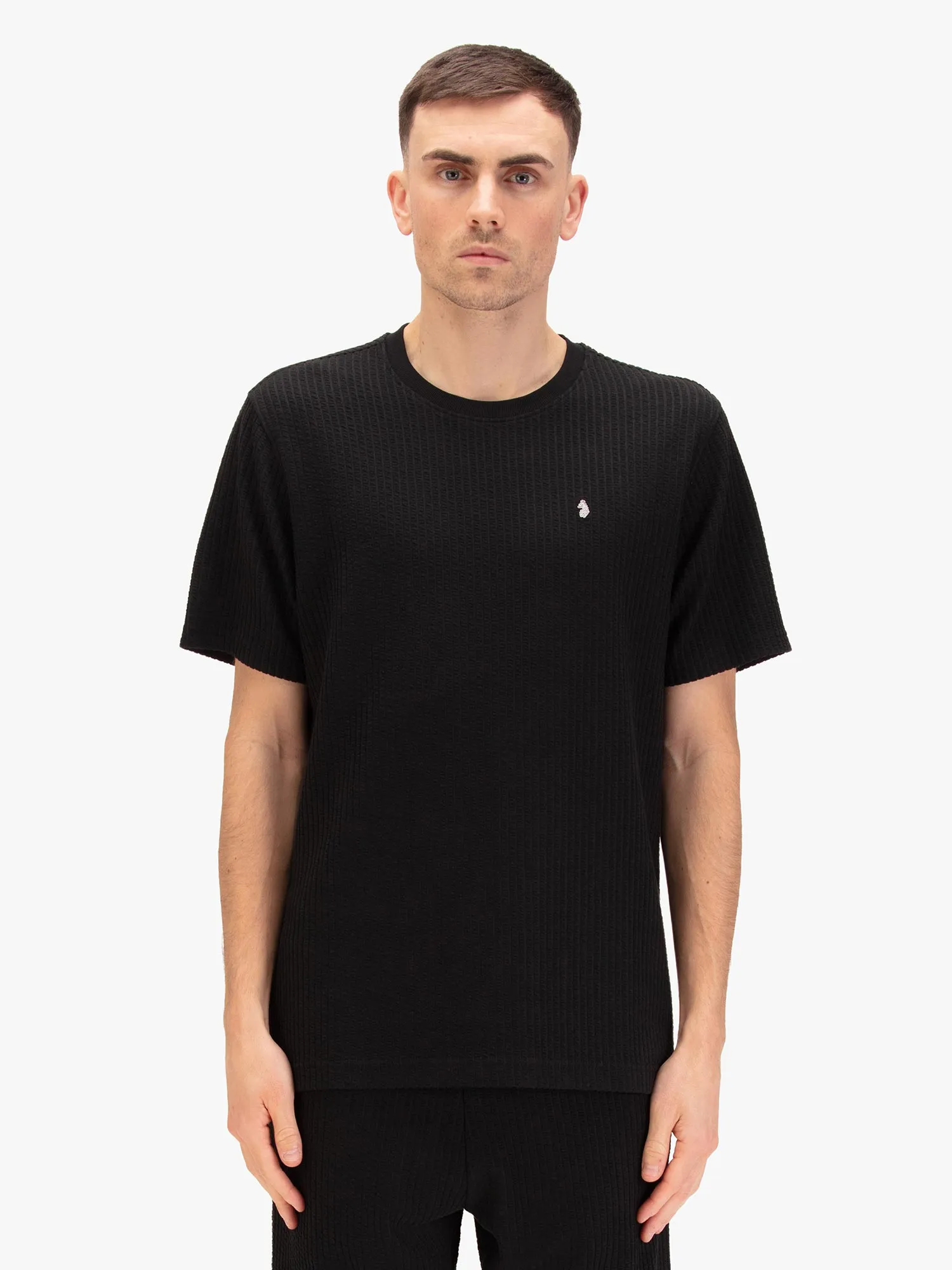 Waffle Down 1000 Jacquard Waffle T-Shirt - Black sold by Luke 1977 product image thumbnail 2