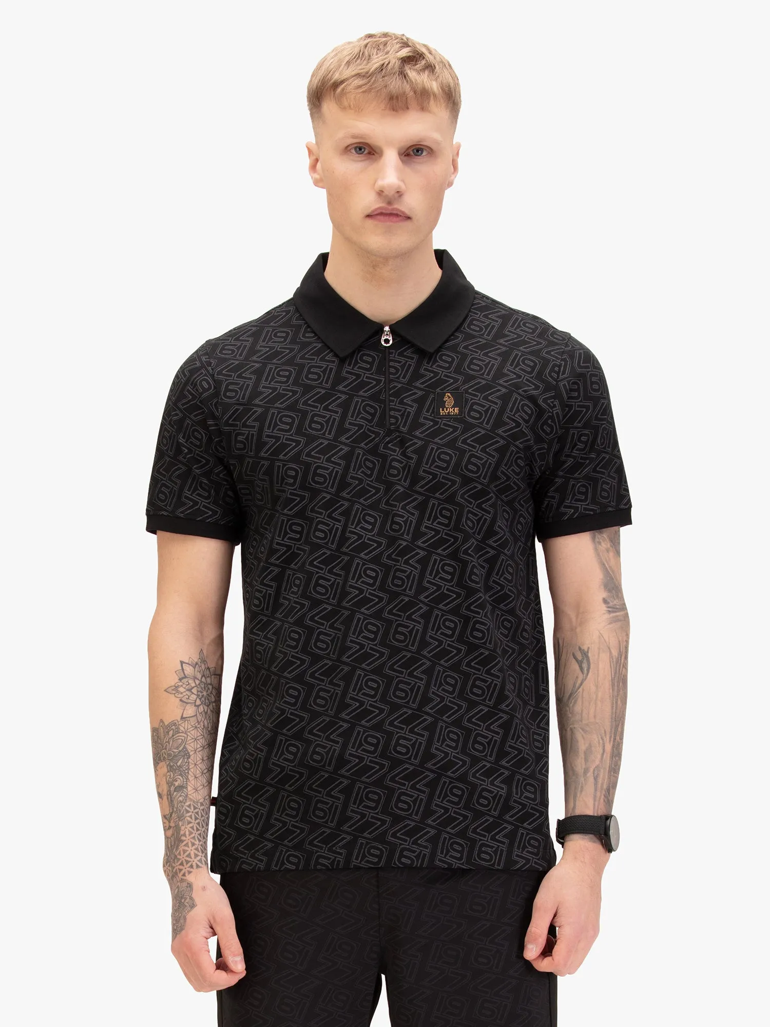 TOTTI OVERPRINT ZIP POLO sold by Luke 1977 product image thumbnail 2