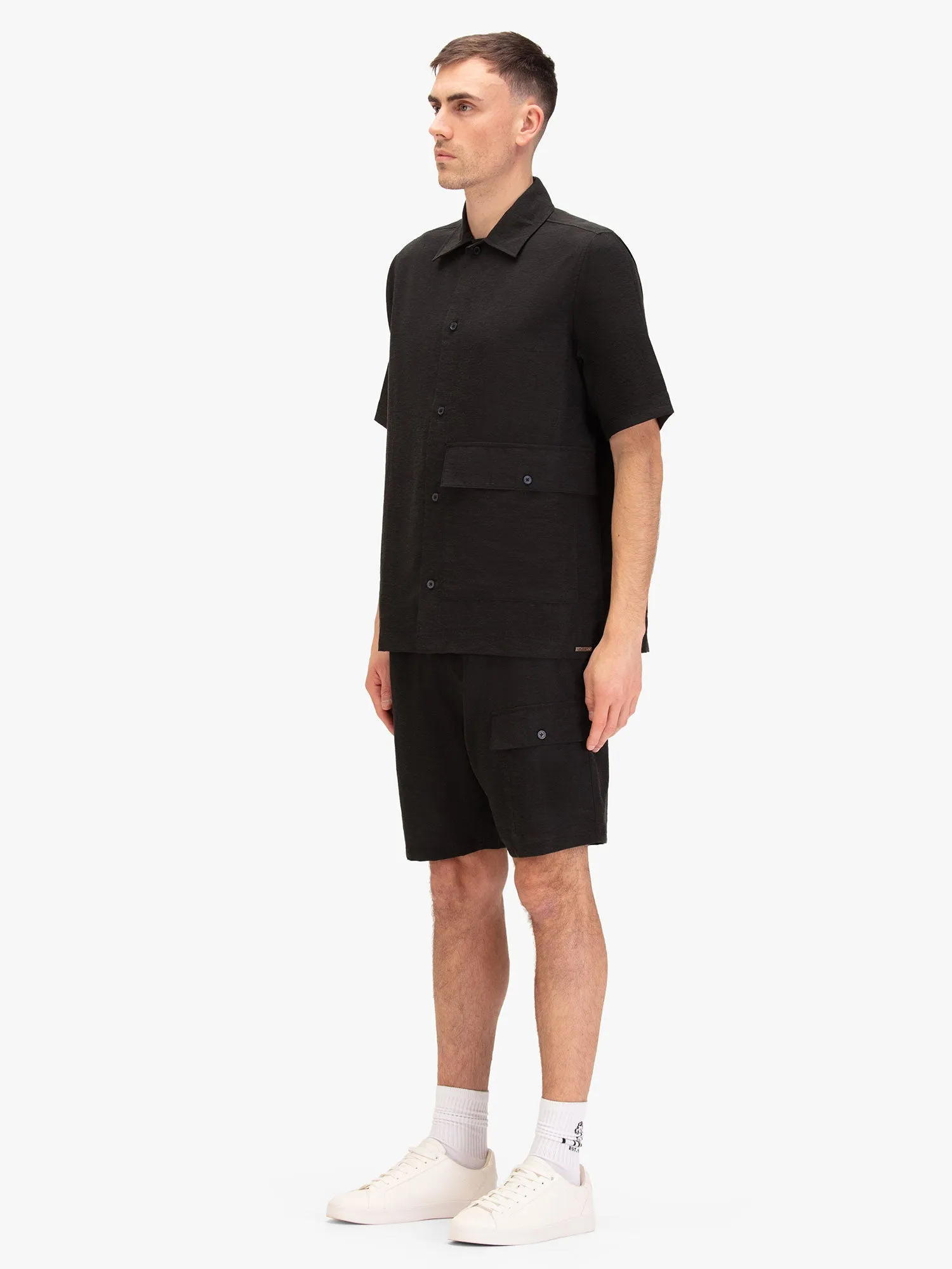 Ophi Relaxed Fit Lightweight Short Set - Black sold by Luke 1977 product image thumbnail 3