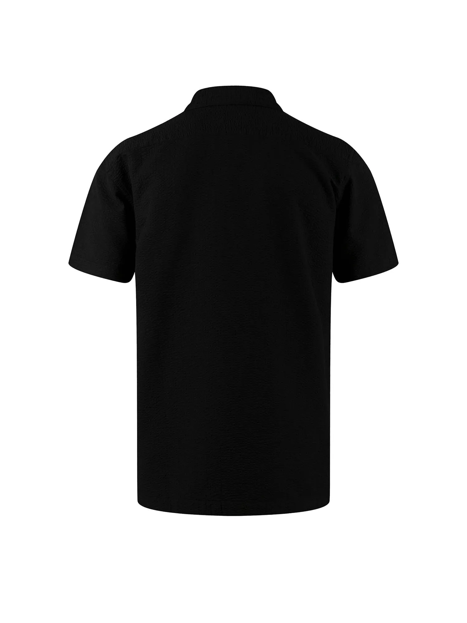 Millook Textured Cotton Short Sleeve Shirt - Black sold by Luke 1977 product image thumbnail 2