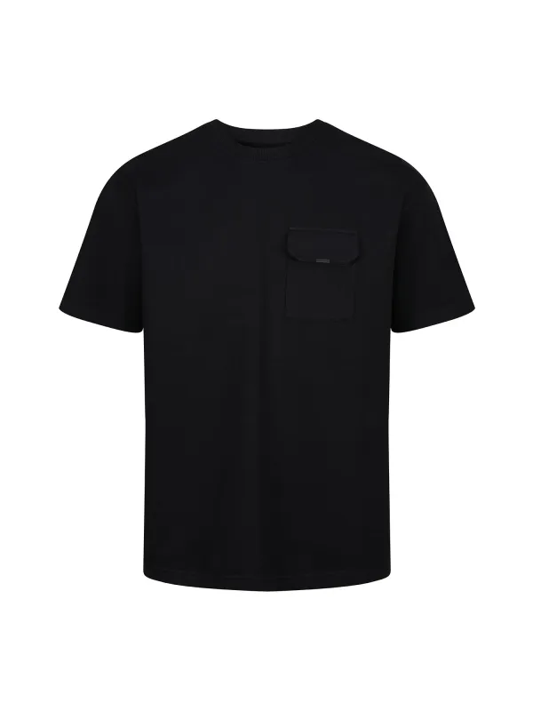 Dragger Relaxed Fit Chest Pocket T-Shirt - Black made by Luke 1977