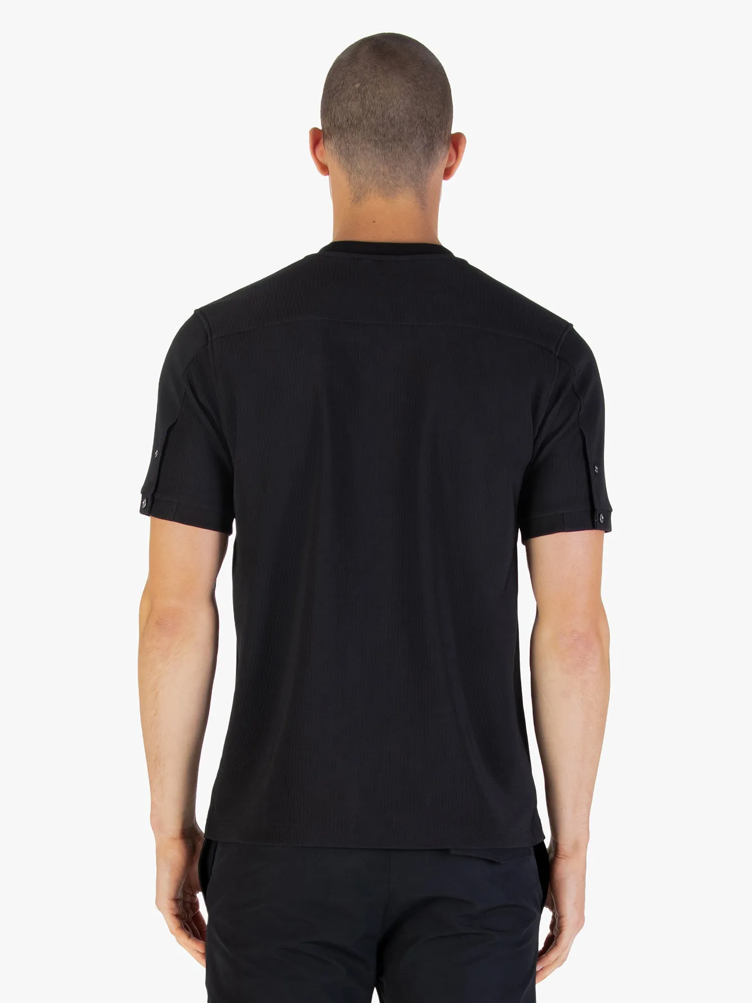 Keswick Ribbed Modal T-shirt - Black sold by Luke 1977 product image thumbnail 4