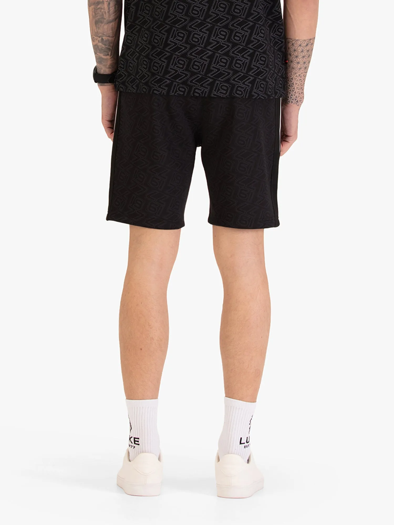 Riva Tricot Overprint Shorts - Black sold by Luke 1977 product image thumbnail 4