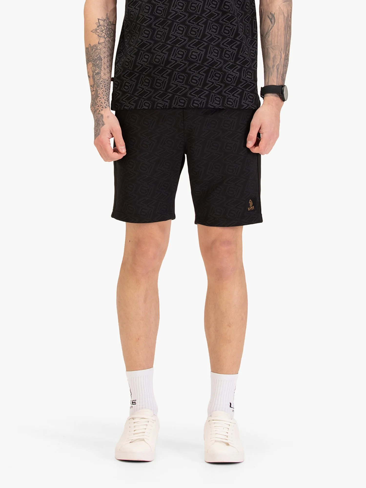 Riva Tricot Overprint Shorts - Black sold by Luke 1977 product image thumbnail 3