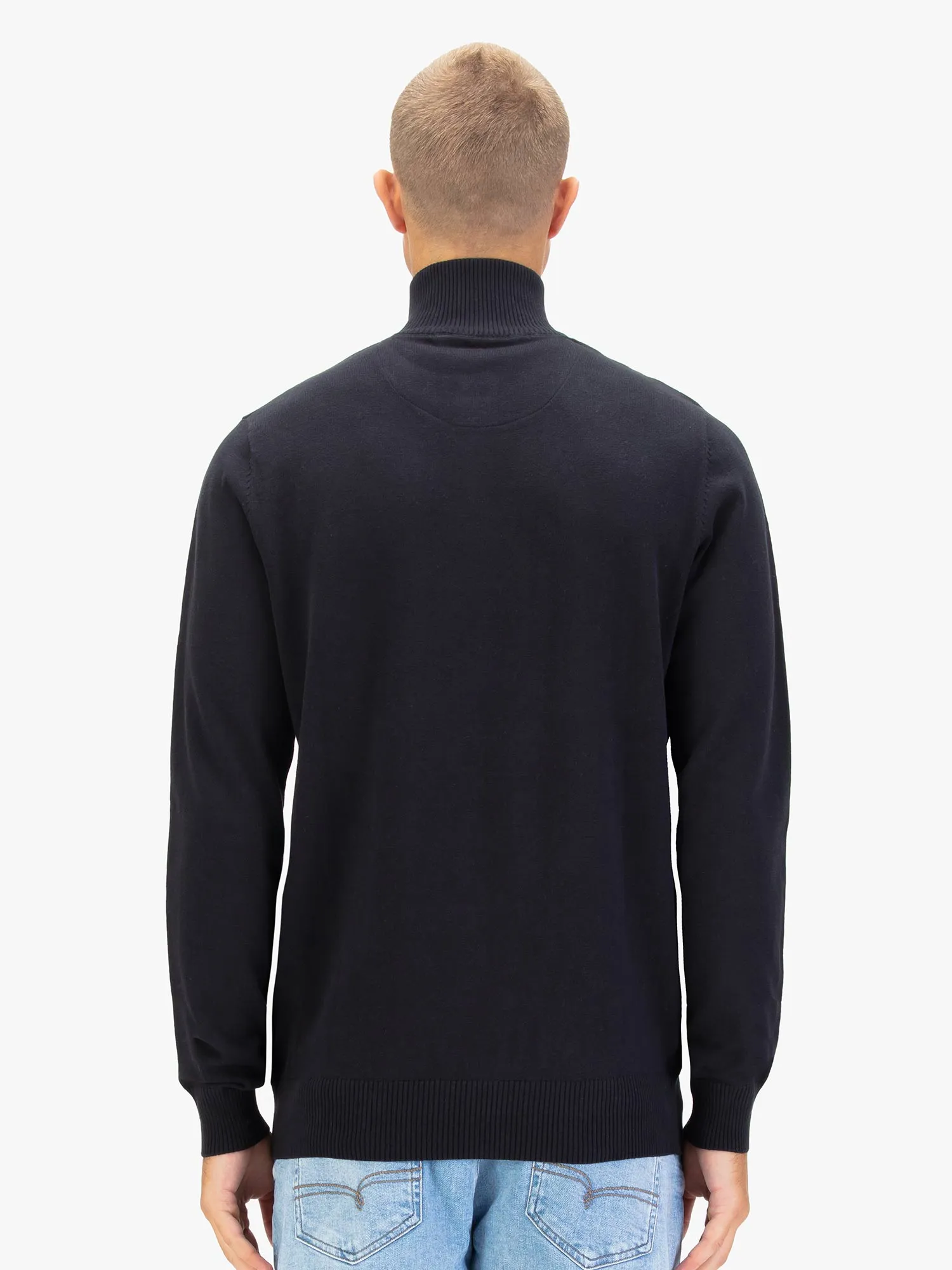 Pretender Quarter Zip Knitted Jumper - Black sold by Luke 1977 product image thumbnail 4