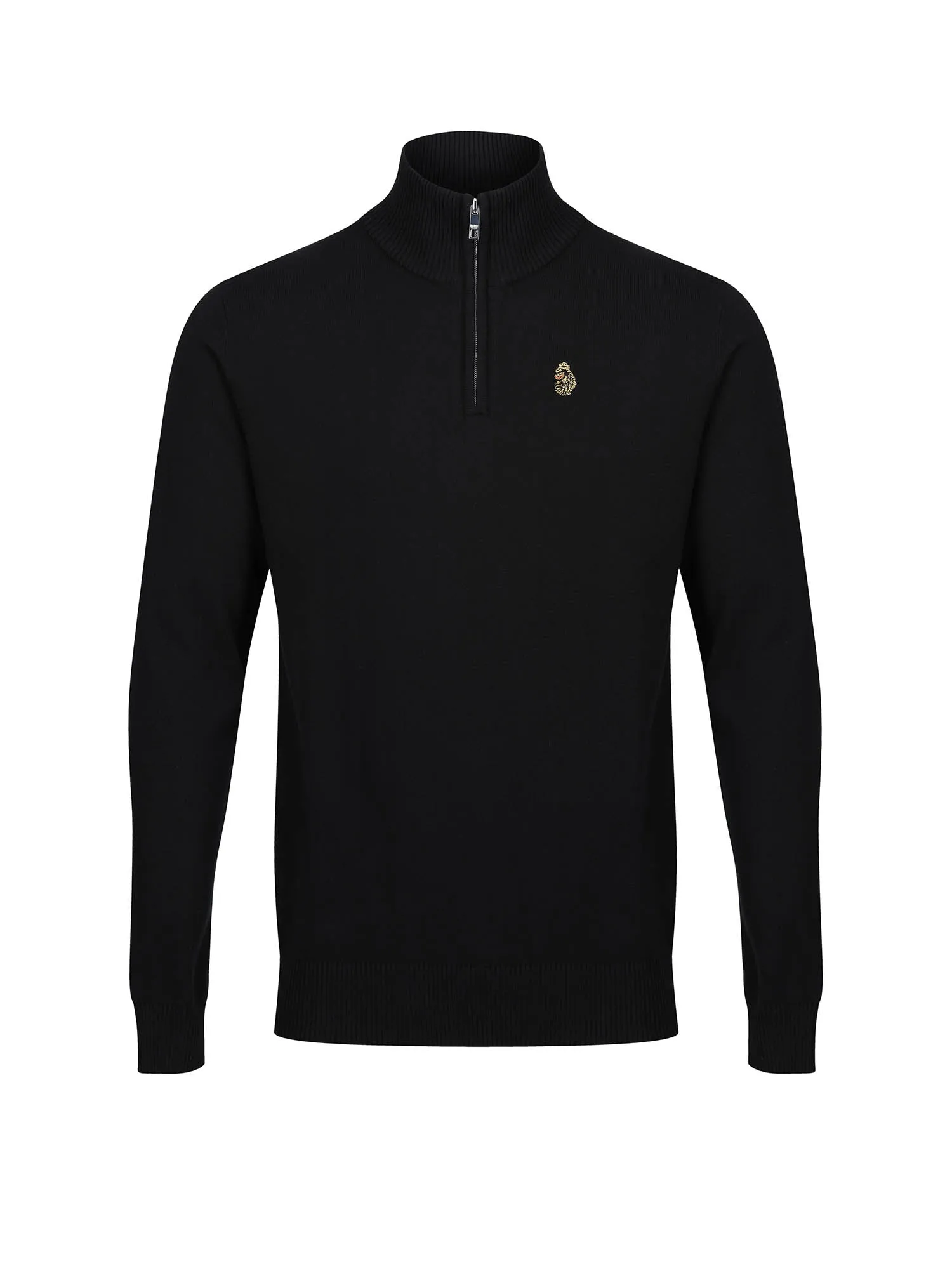 Pretender Quarter Zip Knitted Jumper - Black sold by Luke 1977