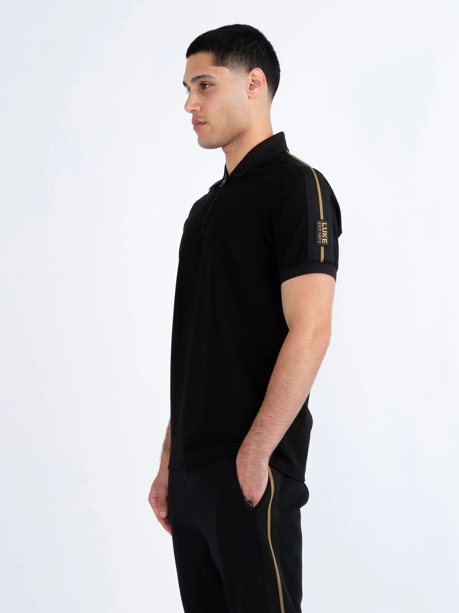 CALTECH TRIM TAPE ZIP POLO sold by Luke 1977 product image thumbnail 4
