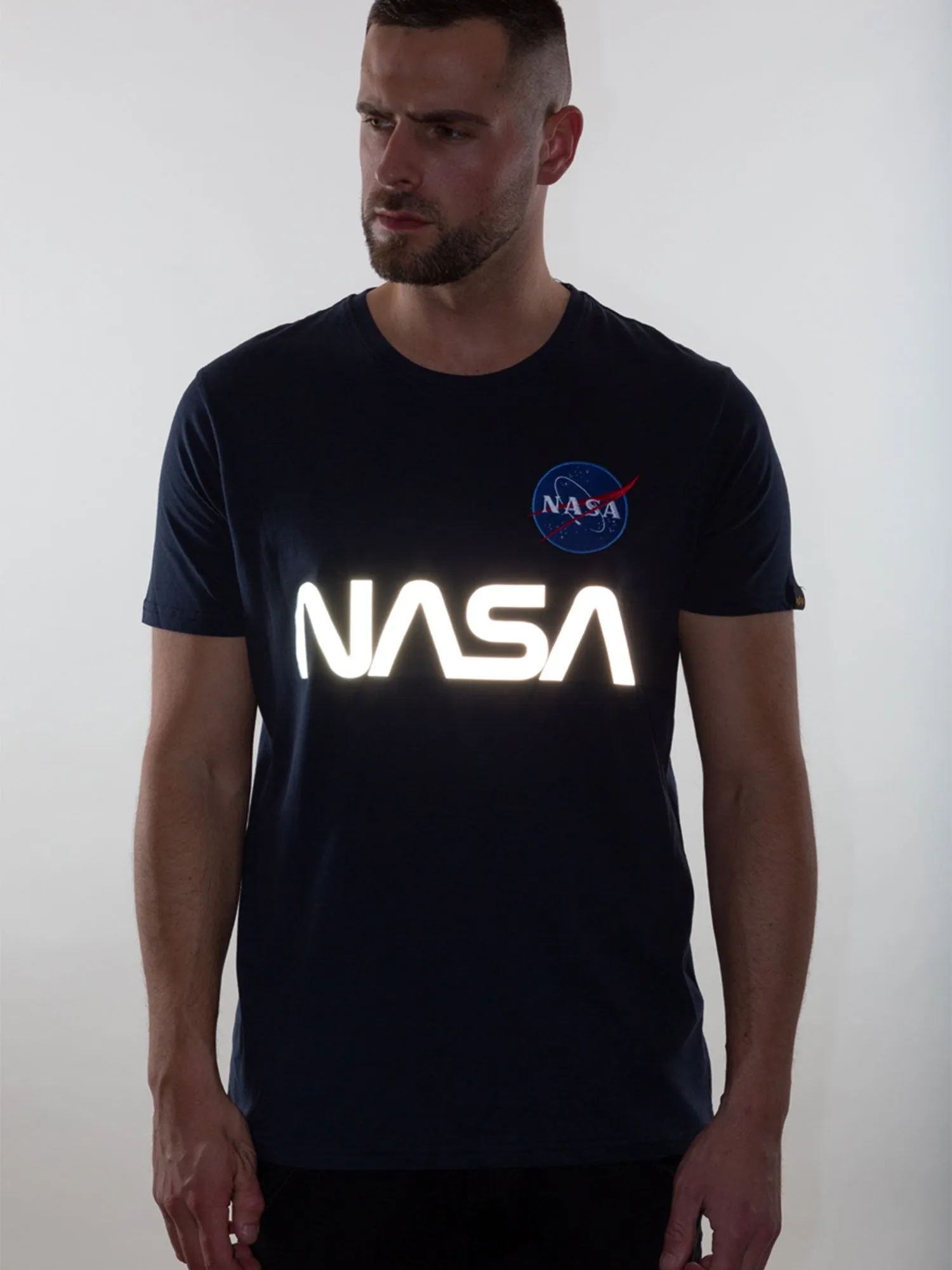 Alpha Industries NASA Reflective T-Shirt sold by Luke 1977 product image thumbnail 2