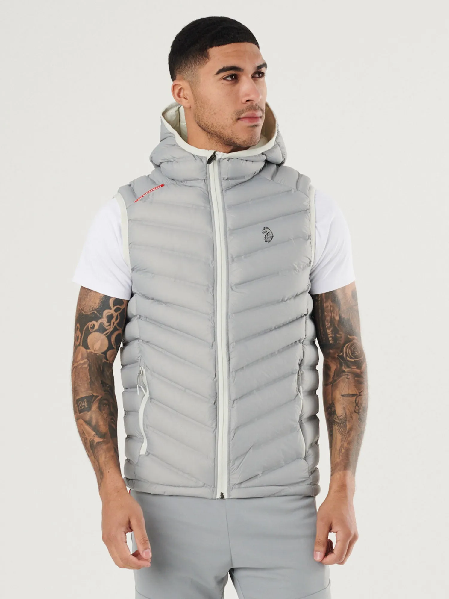 GLOBAL LIGHTWEIGHT QUILTED HOODED GILET sold by Luke 1977