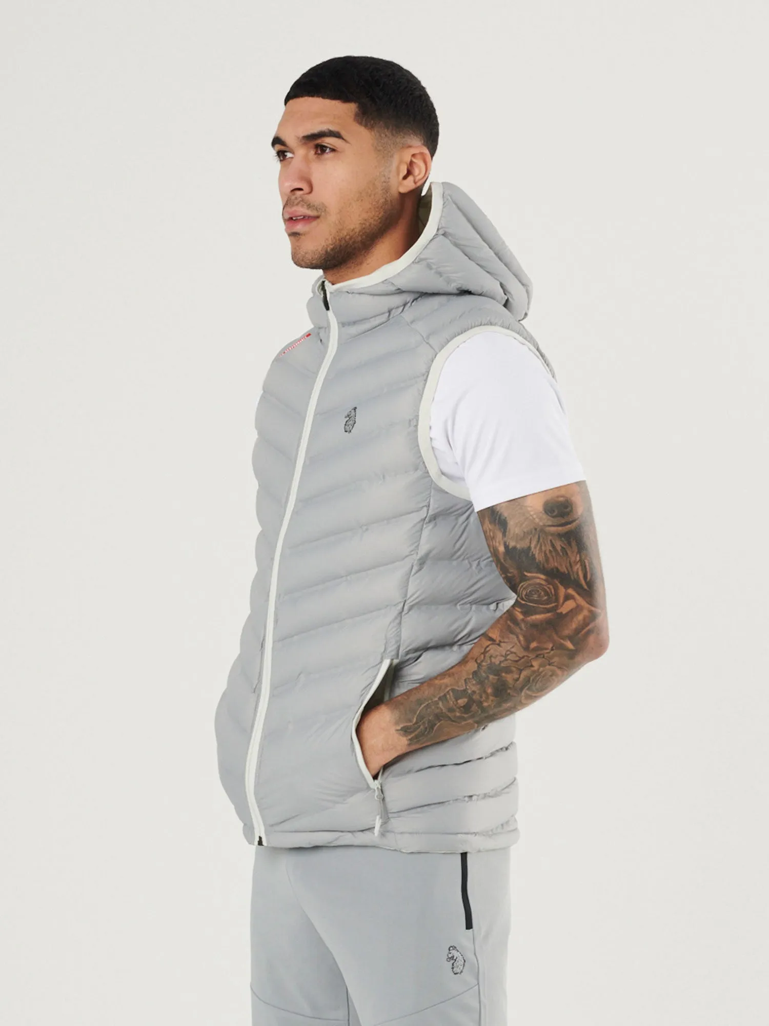 GLOBAL LIGHTWEIGHT QUILTED HOODED GILET sold by Luke 1977 product image thumbnail 3